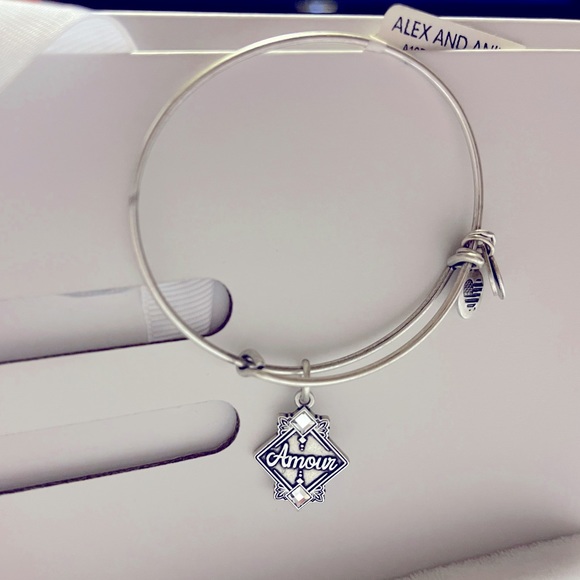 Alex & Ani Amour Bangle Swarovski Crystal Accented Bracelet, Paris - Picture 1 of 4